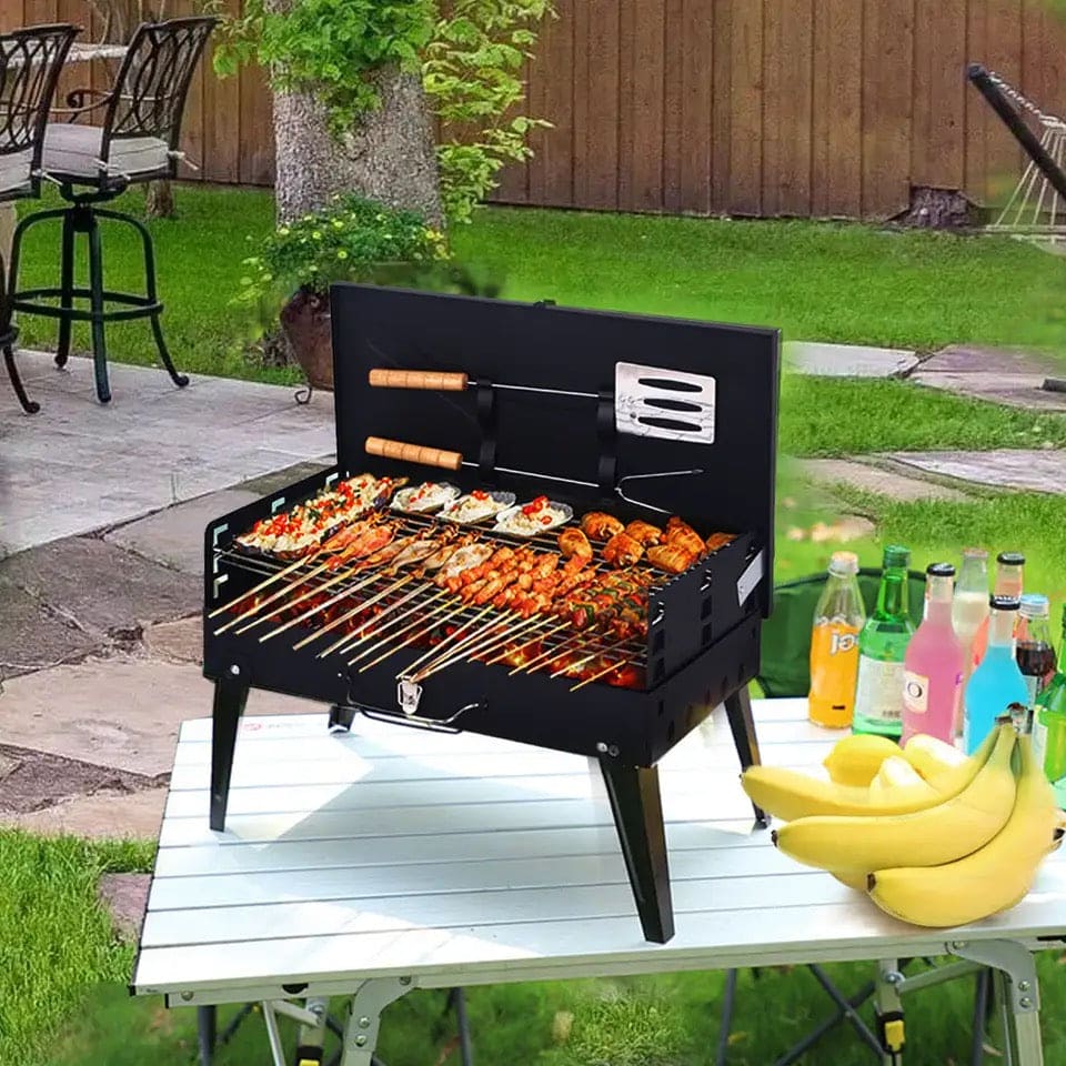 Briefcase Folding BBQ Grill, Outdoor Stainless Steel BBQ Grill, Travel Picnic Camping Grill, Patio Barbecue Charcoal Grill, Garden Outdoor Travel Picnic Folding Charcoal Grill, Compact Foldable Grill Briefcase Folding BBQ Grill, Outdoor Stainless Steel BBQ Grill, Travel Picnic Camping Grill, Patio Barbecue Charcoal Grill, Garden Outdoor Travel Picnic Folding Charcoal Grill, Compact Foldable Grill